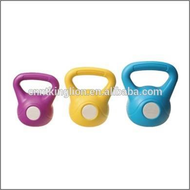 Weight Lifting Power Training Colorful Customized Logo Fitness Plastic Kettlebell