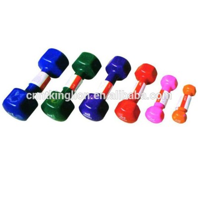 Body Building Professional Weight Lifting Hexagon Color Vinyl Dumbbell