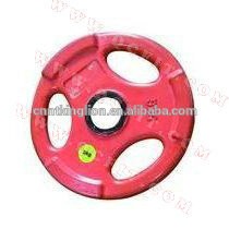 Excellent quality long history top sell Rubber Tri-handle ,Sand weight plates