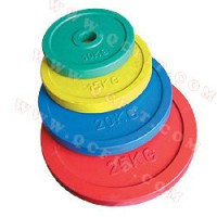 Gray, Green, Yellow, Blue, Red,Black,Standard Rubber Coated Weight Plate