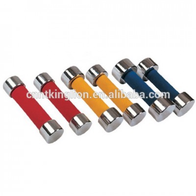 Hot Sales Quality Massage Colorful Foam Handle Chrome Dumbbell