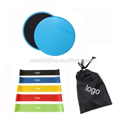 Round Shape ABS & Foam Fabric Exercise Core Slider Gliding Disc