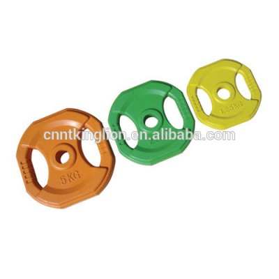 Gym Custom Power Training Fitness Square Two Holes Colorful Rubber Weight Plate