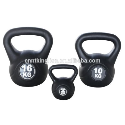 Body Building Power Training Black Customized Logo Fitness Plastic Kettlebell